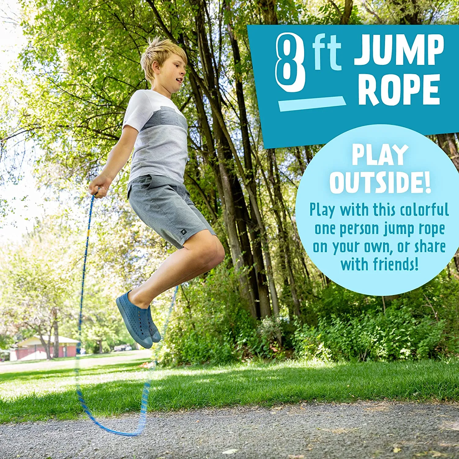 8' CONFETTI JUMP ROPE-RASPB