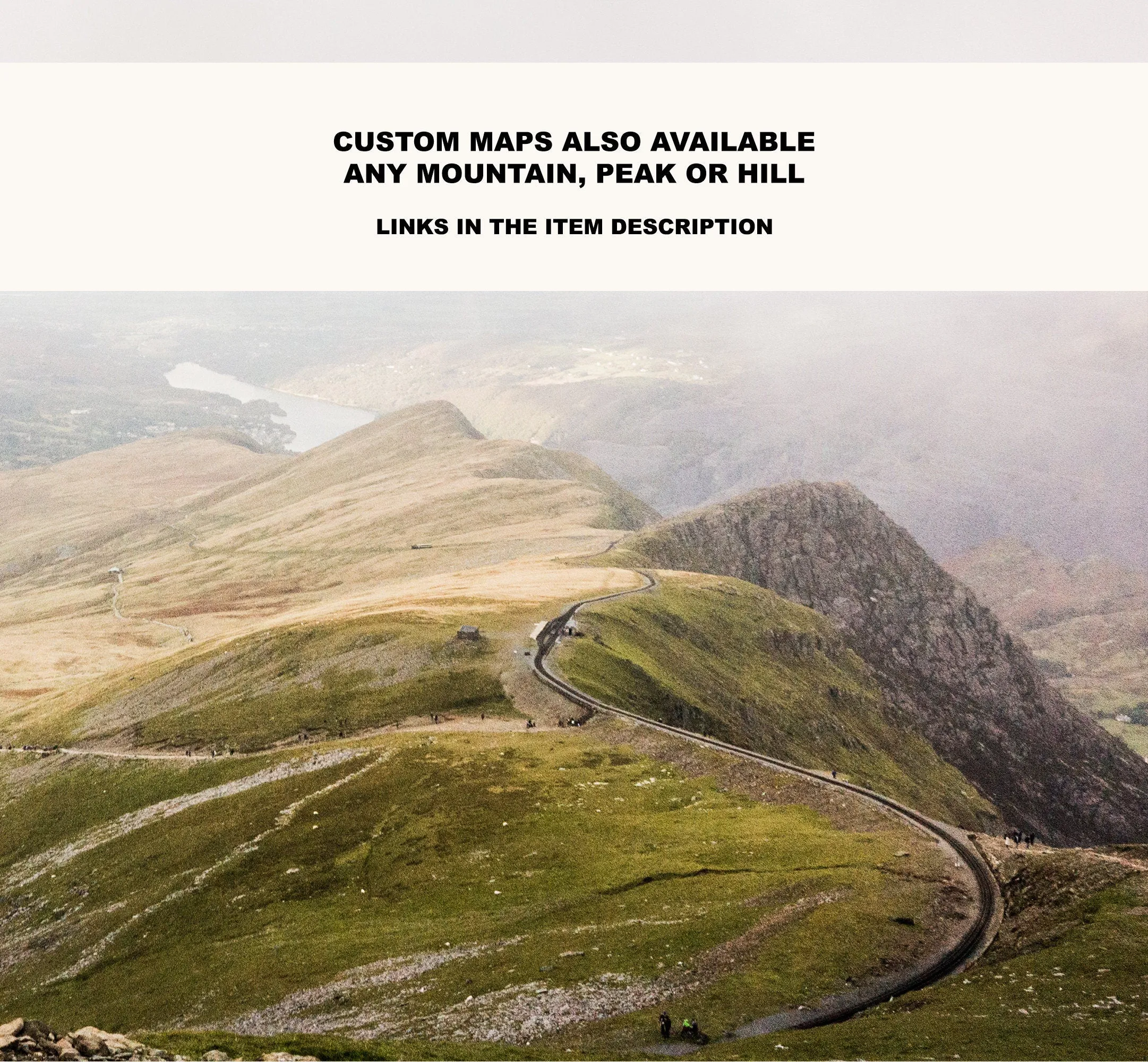 Aran Benllyn Print - Contour Map - Snowdonia - Wales - Topographic Map - Print - Poster - Wall Art -  Aran Benllyn Poster - Gift