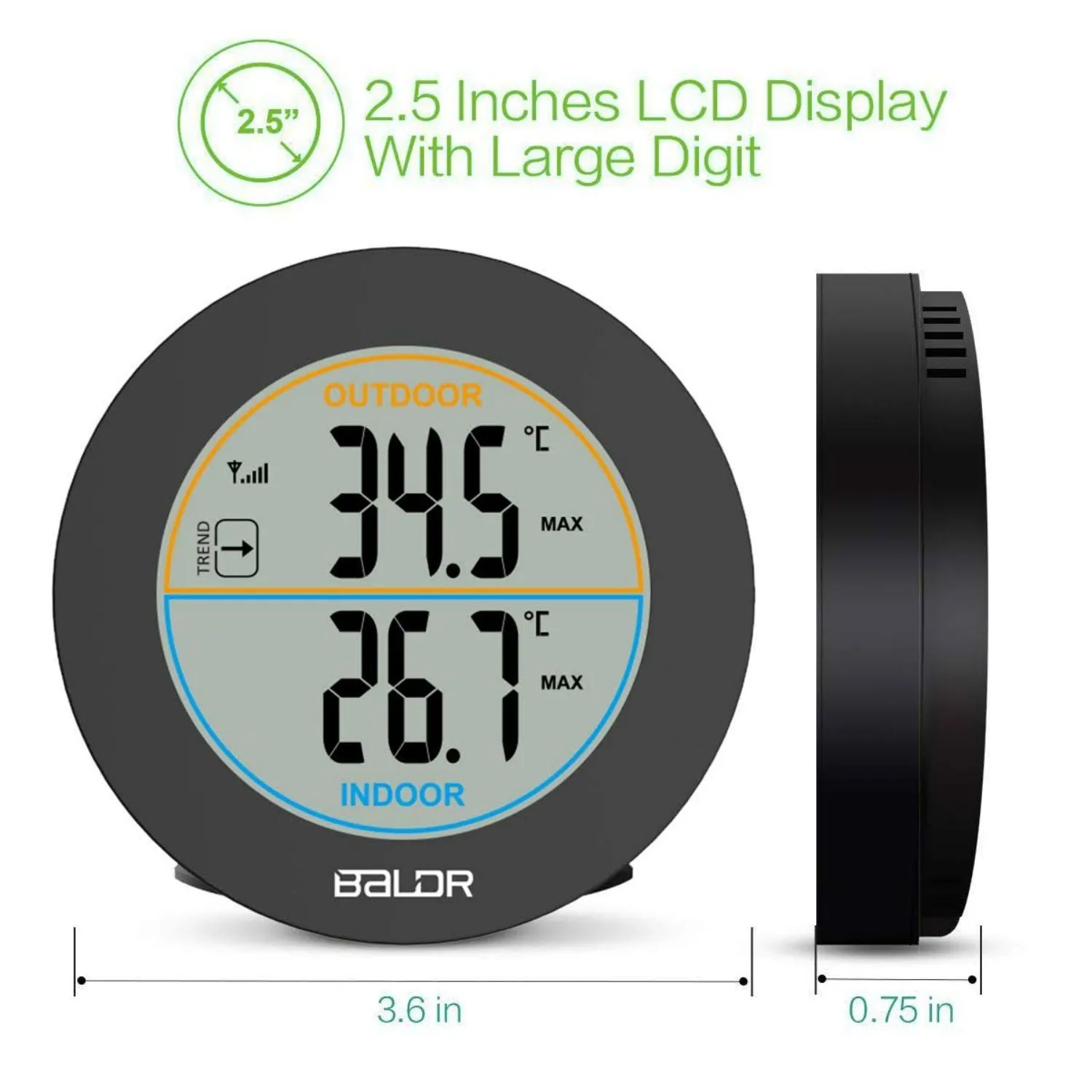 BALDR Indoor/Outdoor Wireless Thermometer