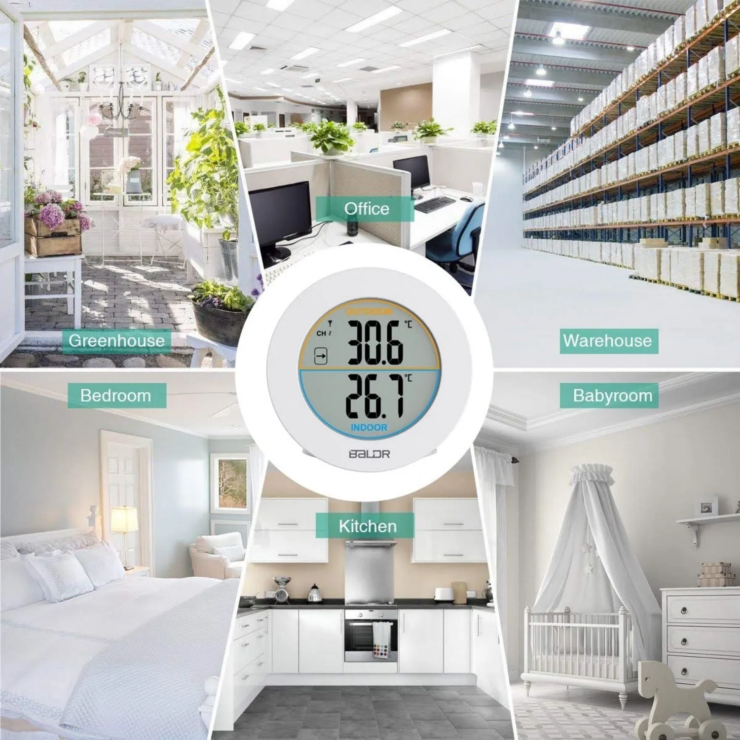 BALDR Indoor/Outdoor Wireless Thermometer