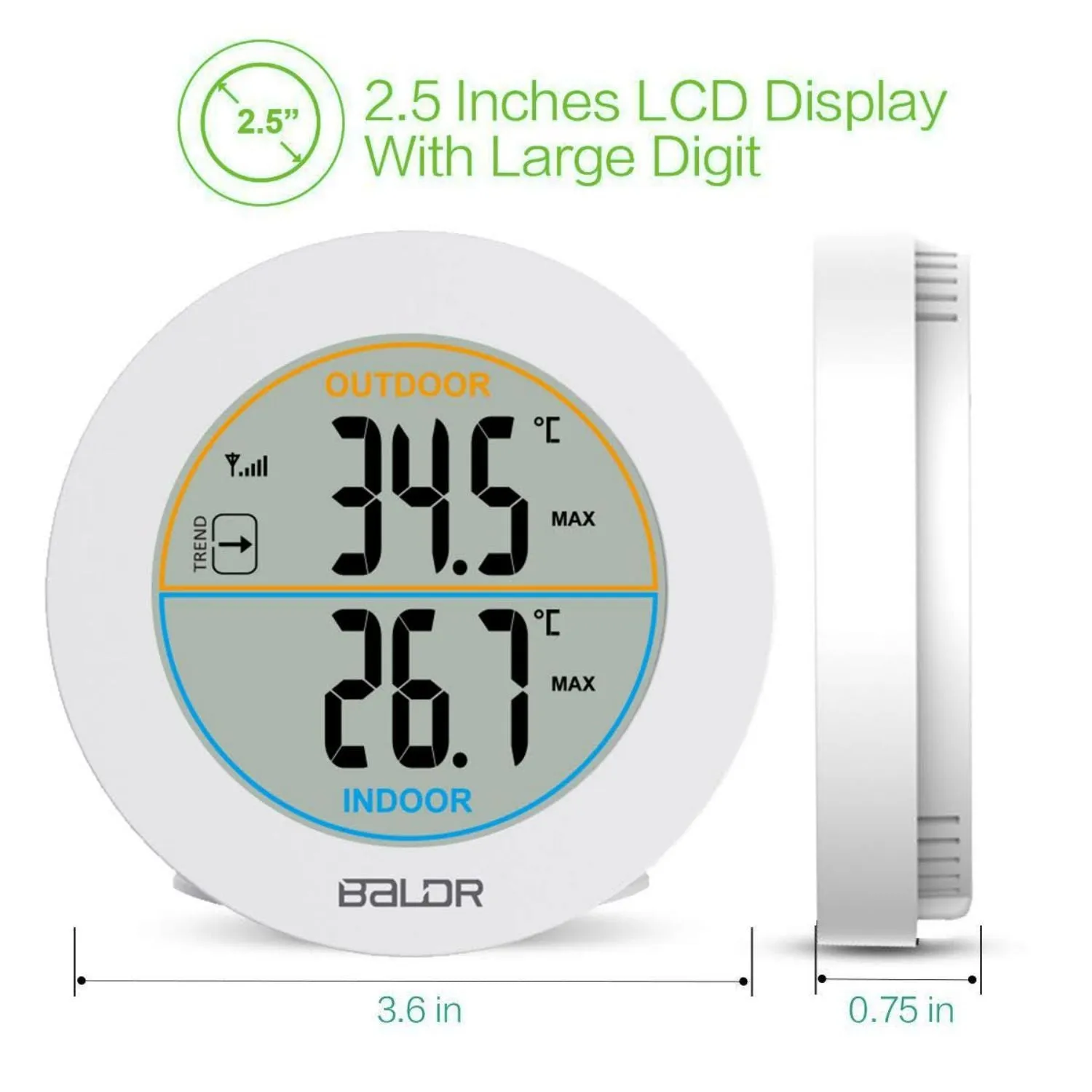BALDR Indoor/Outdoor Wireless Thermometer
