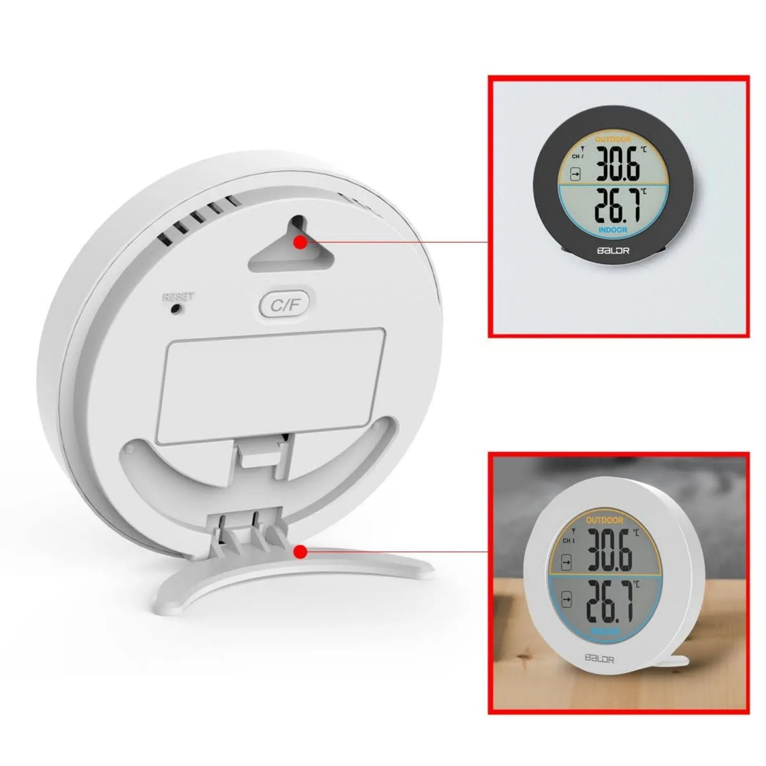 BALDR Indoor/Outdoor Wireless Thermometer