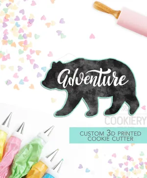 Bear Silhouette Cookie Cutter - Camping Cookie Cutter - 3D Printed Cookie Cutter - TCK89161