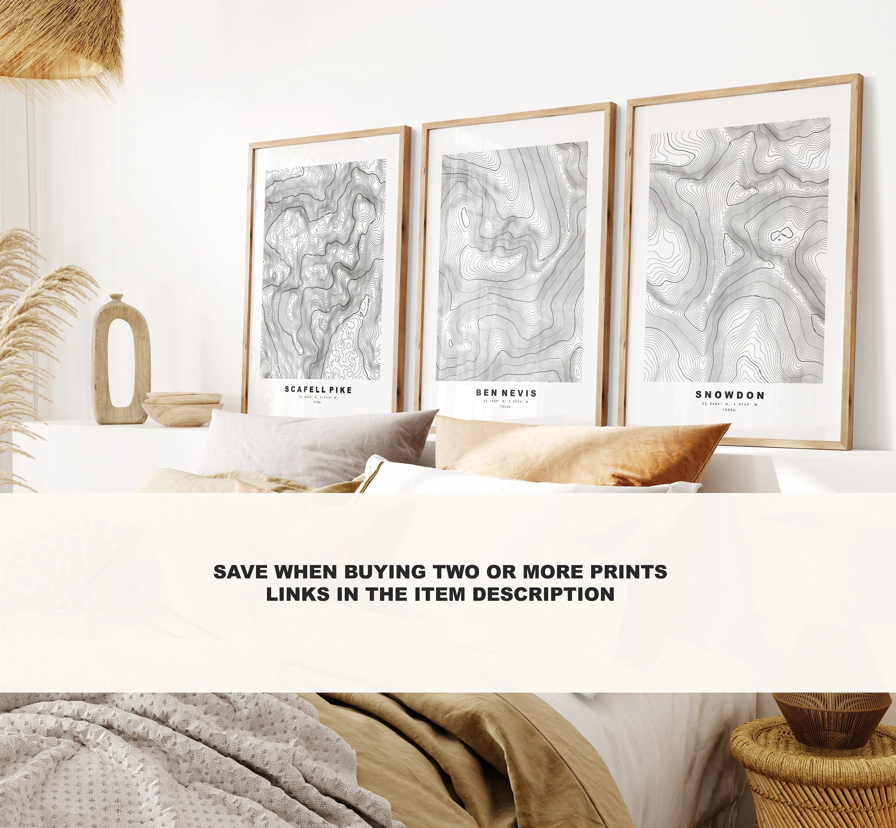 High Stile Print - Contour Map -  High Stile Lake District Map - Lake District - Topographic Map - Print - Poster - Wall Art - Topography