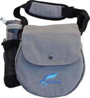 Kestrel Black Disc Golf Bag - Fits 6-10 Golf Discs   Bottle - For Beginner & Advanced Golfers - Extremely Durable Canvas - Frisbee Golf Bag - Small Sling/Shoulder Disc Golf Bag For Men & Women