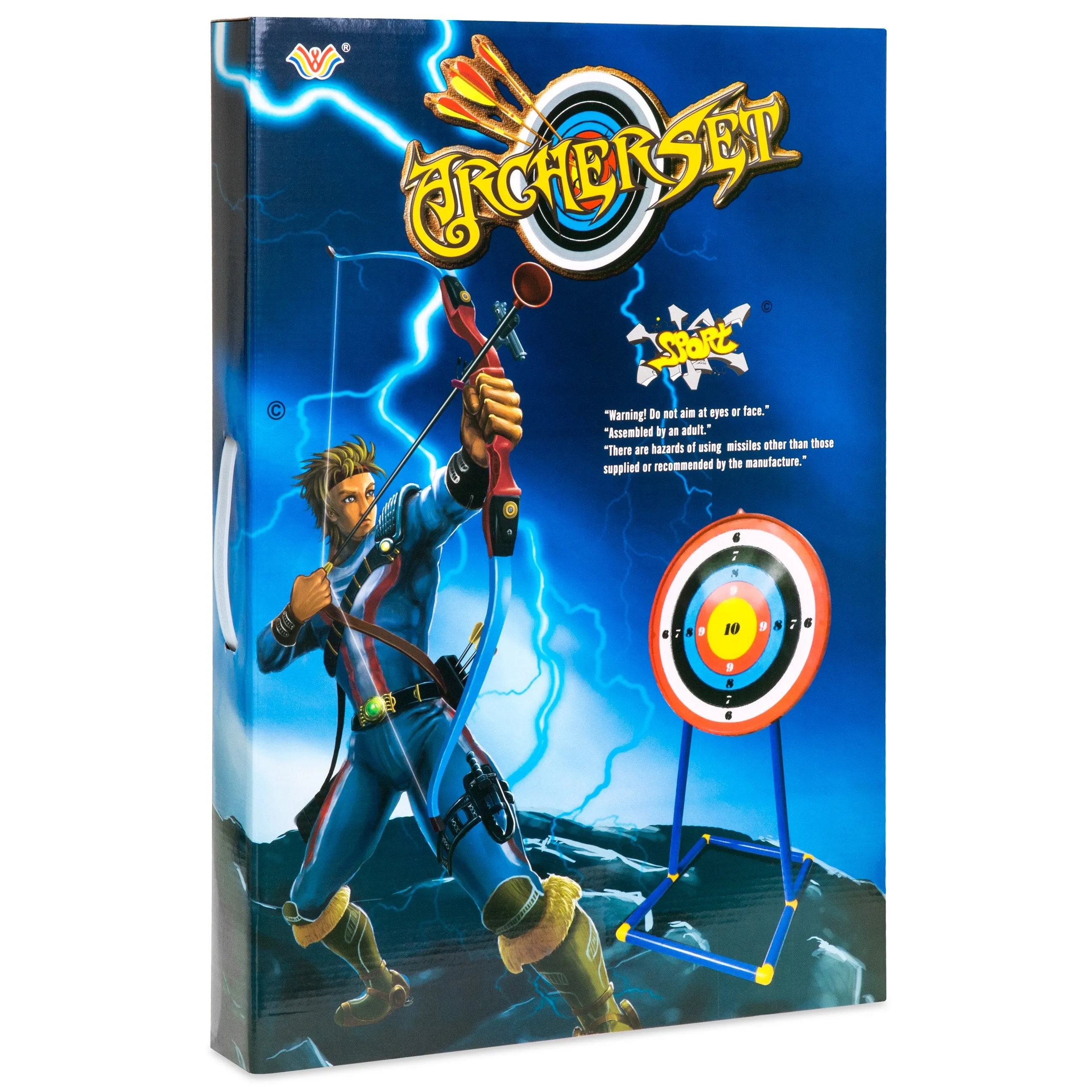 Kids Archery Bow and Arrow Toy Play Set w/ 3 Suction-Cup Arrows, Target