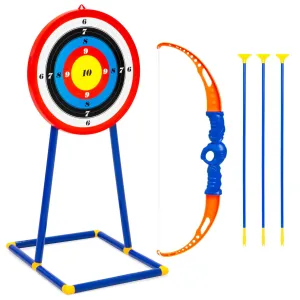 Kids Archery Bow and Arrow Toy Play Set w/ 3 Suction-Cup Arrows, Target