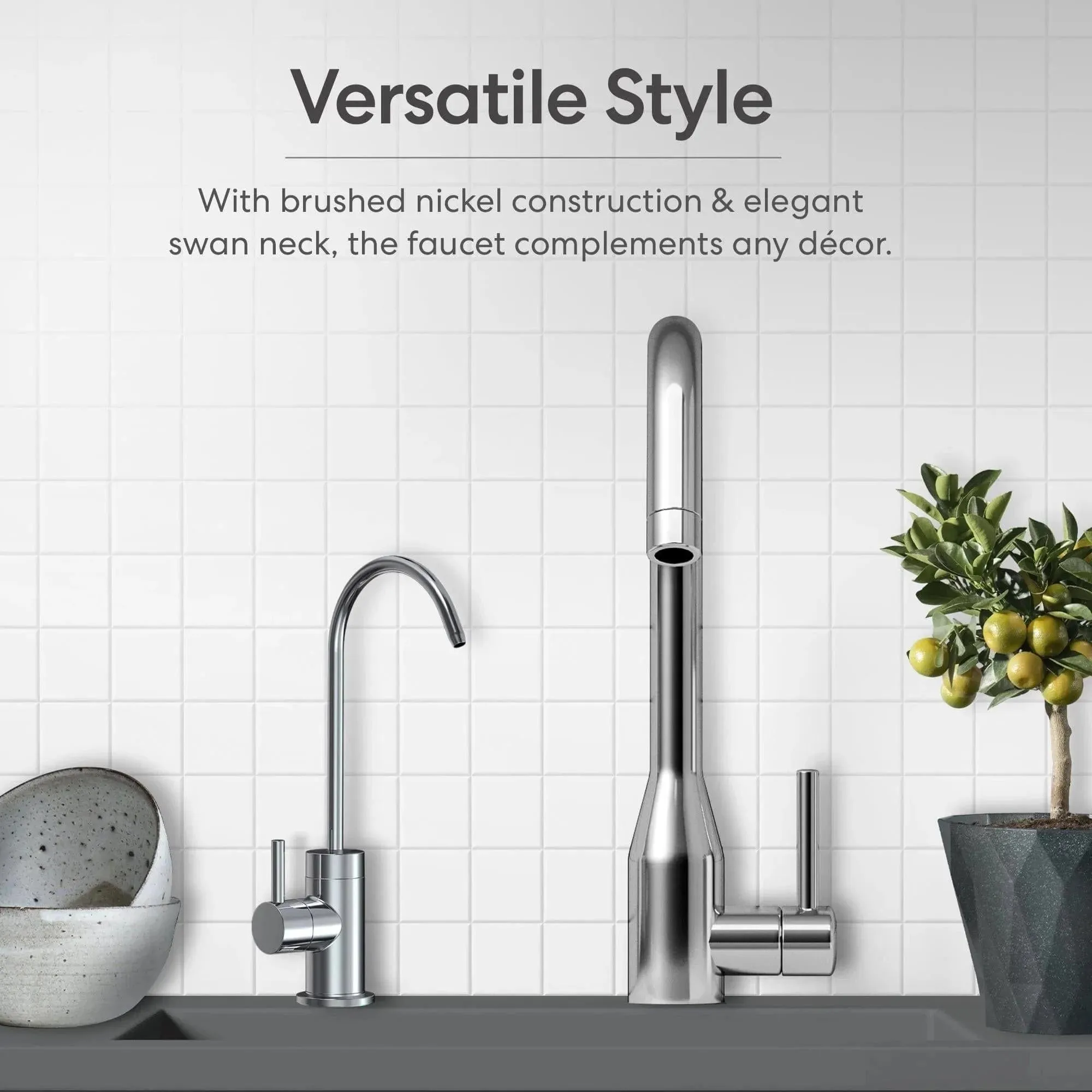 Land & Water 3 Stage 0.5mic Undersink Alkaline Water Filtration Kit with Premium Faucet