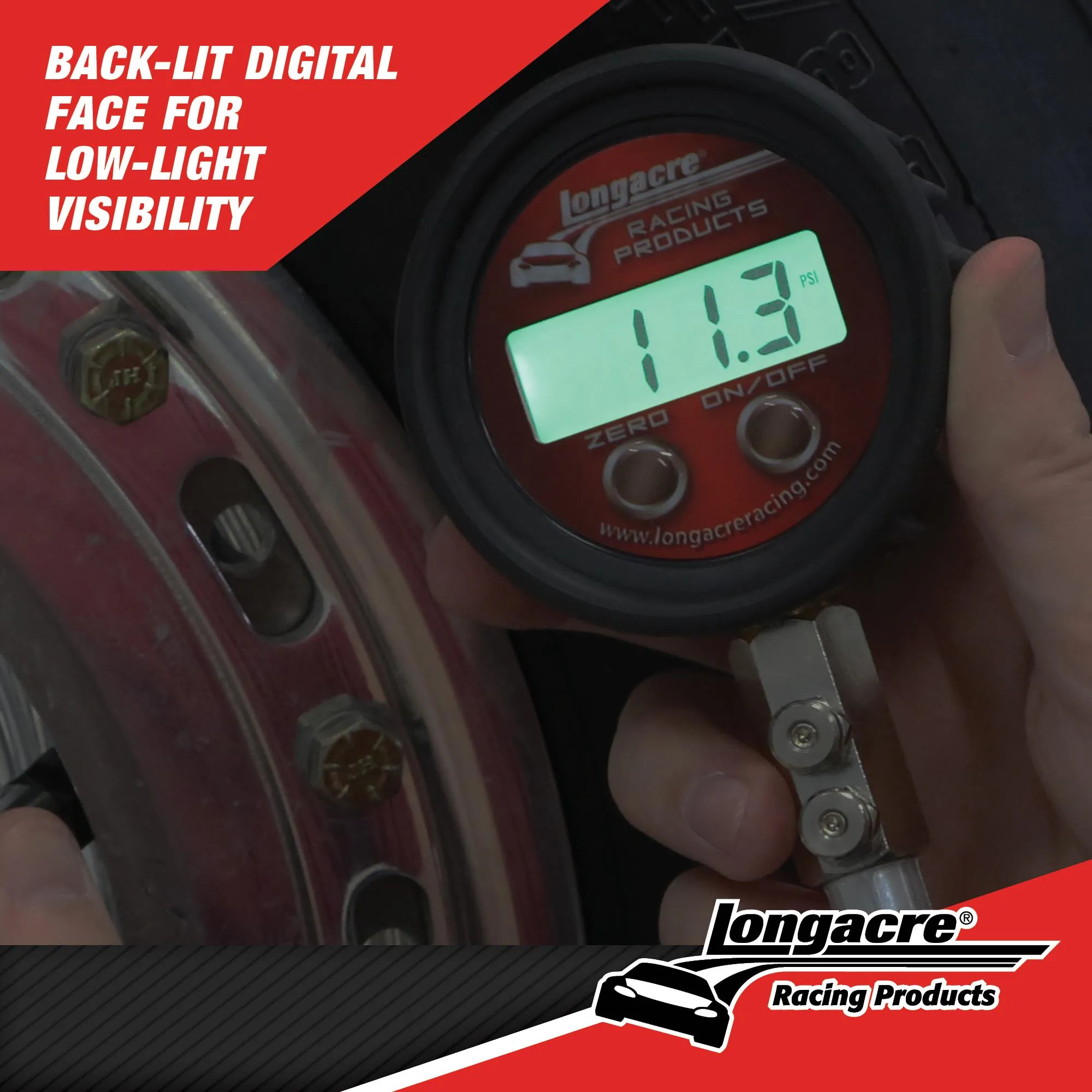 Longacre Pro Digital Tire Pressure Gauge (60 PSI) 52-53000