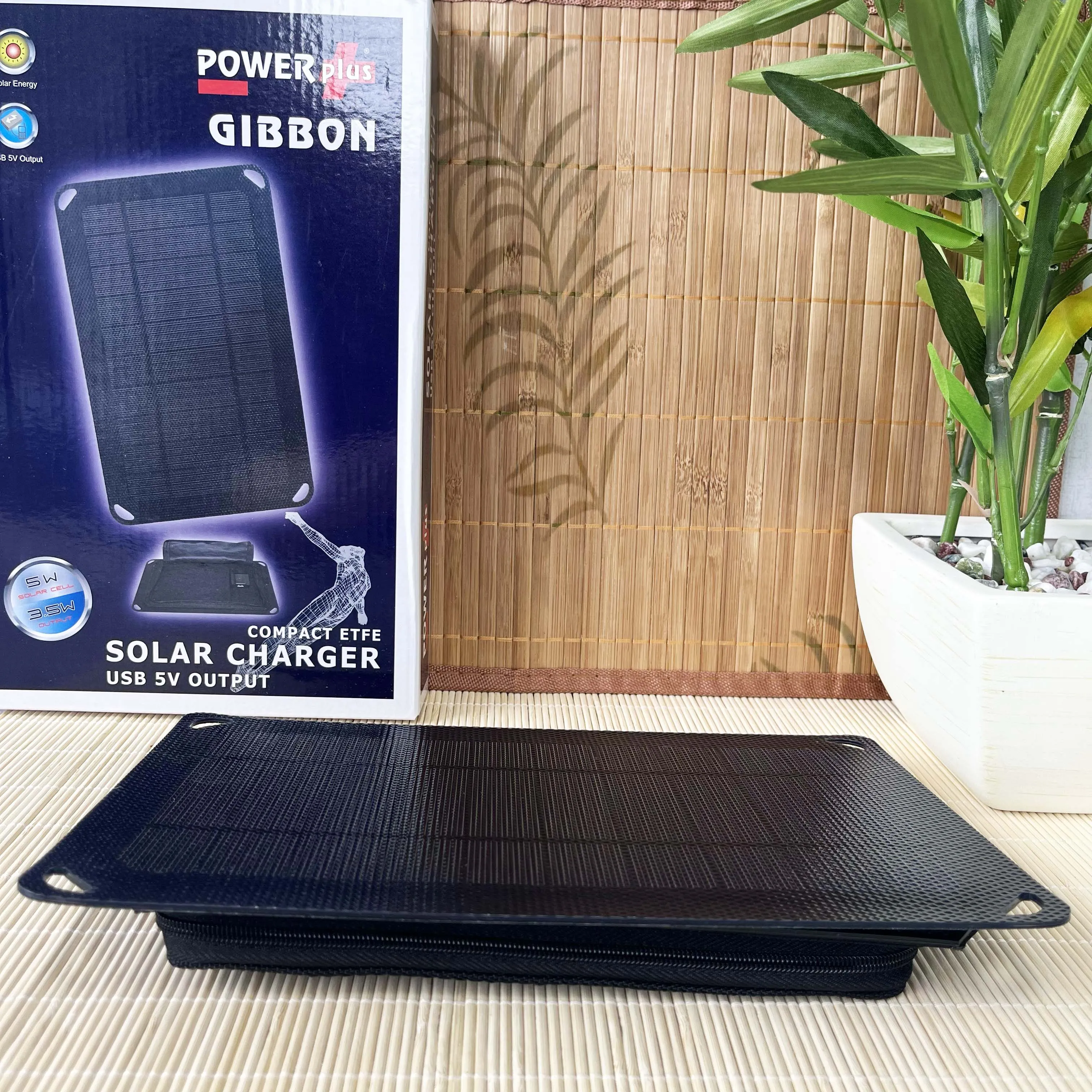 POWERplus Gibbon 5W Solar Charger with USB Output - for Camping & Hiking