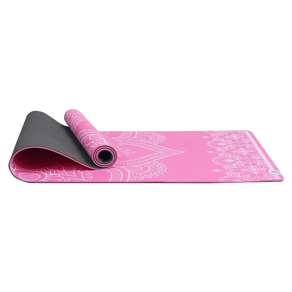 Premium 6mm Print Reversible Yoga Mat- Mandala Bloom