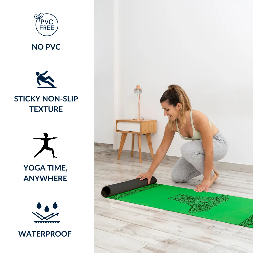 Premium 6mm Print Reversible Yoga Mat- Tranquil Tusk