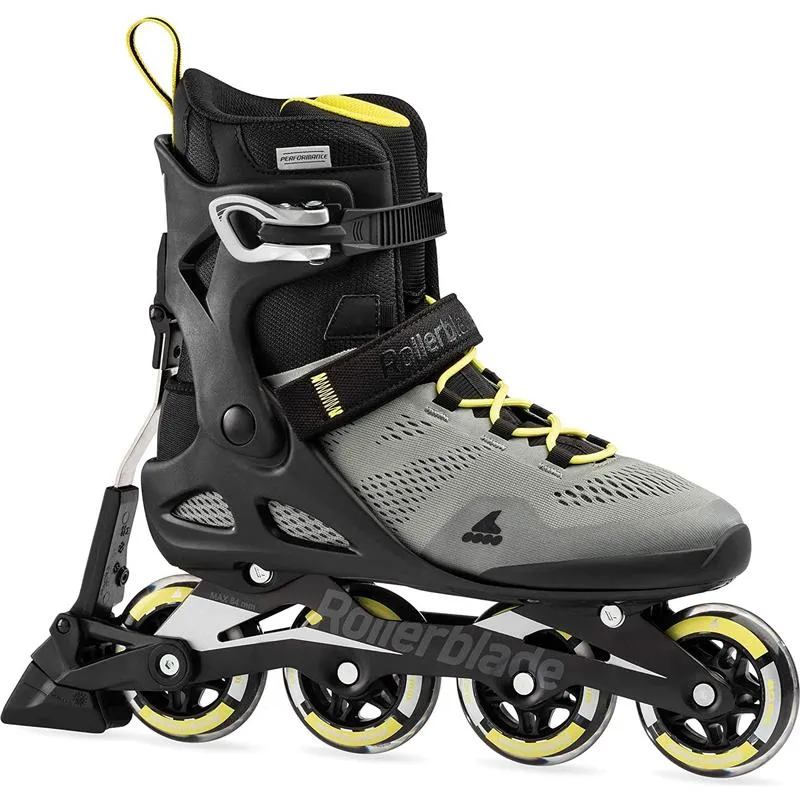 Rollerblade Macroblade 80 ABT Mens Silver/Neon Yellow 8.5