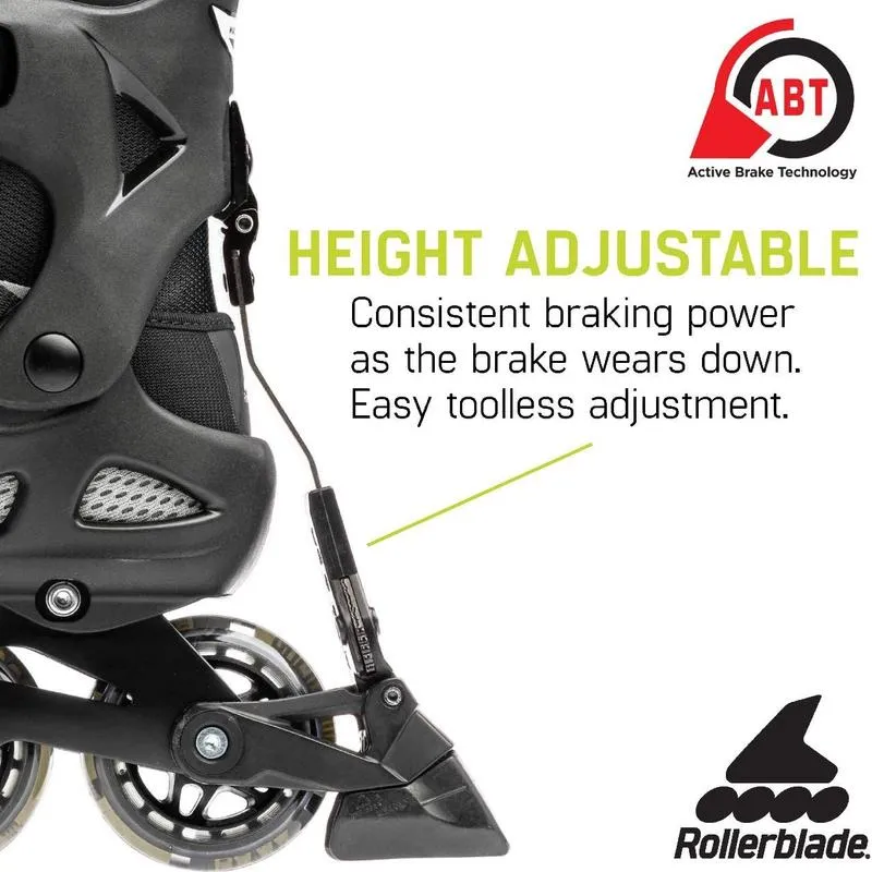 Rollerblade Macroblade 80 ABT Mens Silver/Neon Yellow 8.5