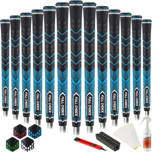 Rubber Golf Grips 13 Pack, High Traction, Non-Slip, Advanced Texture, Choose from 13 Grips or 13 Grips with Regripping Kit, Standard/Mid/Jumbo Size, 4 Colors Available RG01 Golf Club Grips