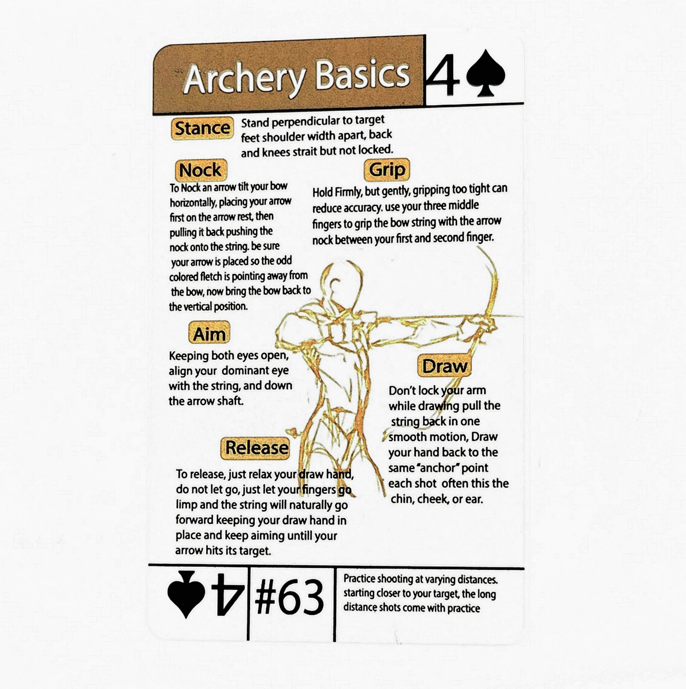 Tip Card #63 Archery Basics : Basic Archery Form Tips and Tricks